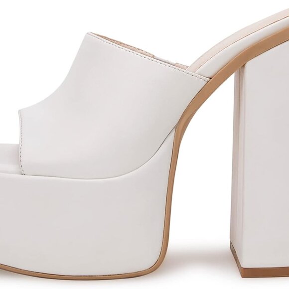 Women’s Platform Sandals Chunky Block Heels Open Toe High Heel Shoes - Picture 1 of 5